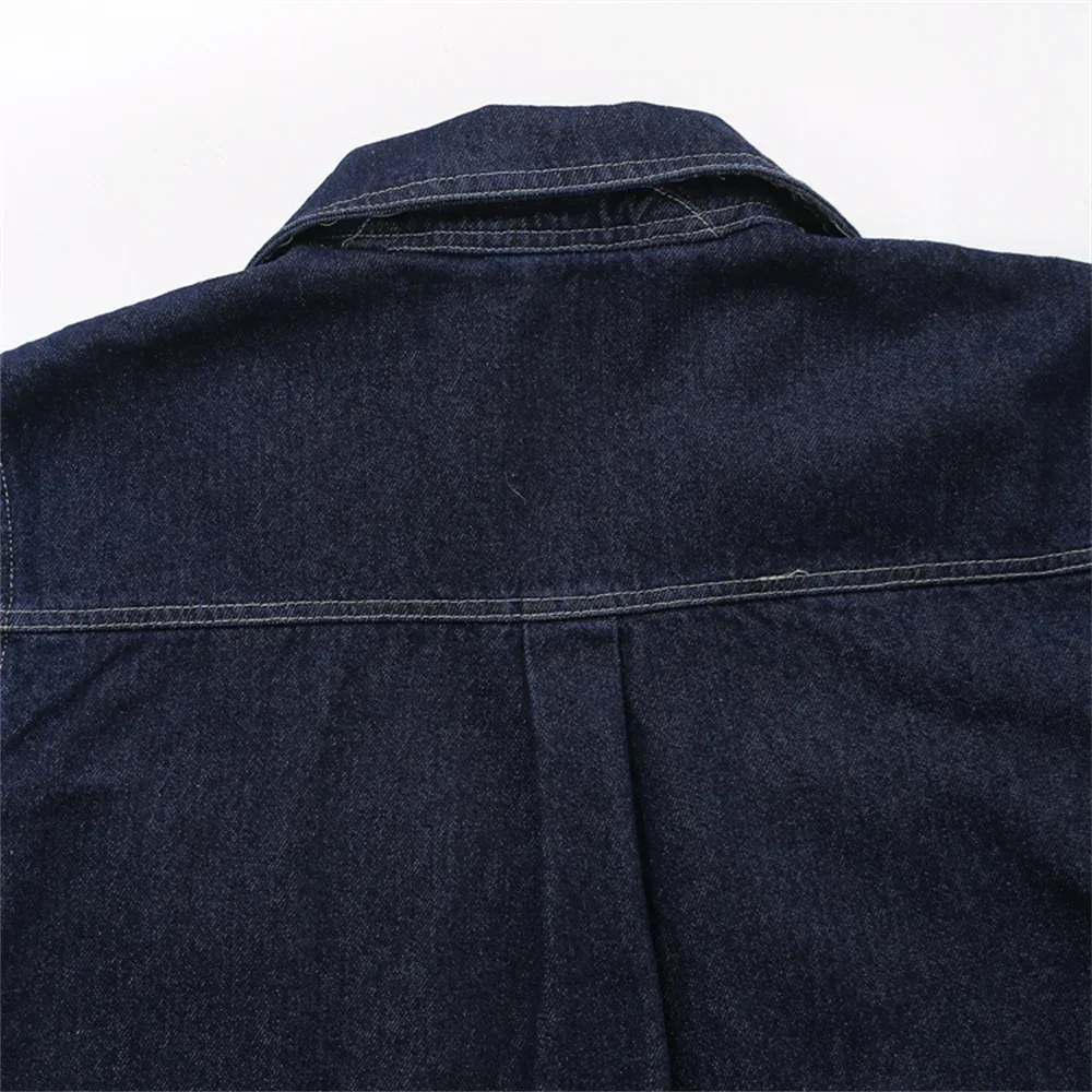 Summer New Women's Fashion Temperament Casual Versatile V-neck Short Denim Shirt Double Breasted Denim Skirt Suits Outfits