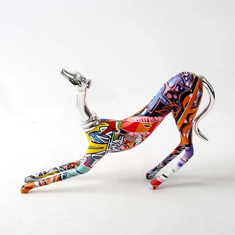 Color Animal Dog Doberman European and American Creative Ornaments Modern Home Office Decorations Resin Crafts Ornaments