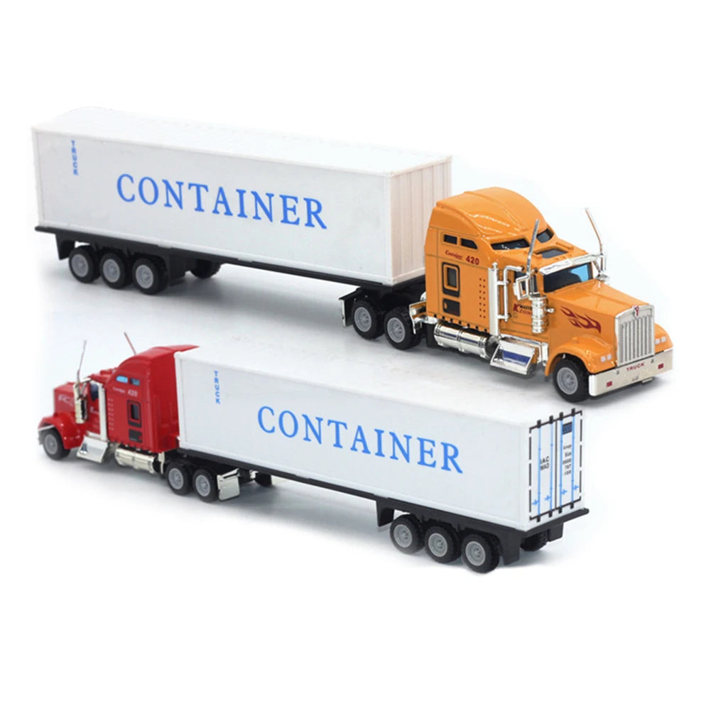 1:50 Large Diecast Alloy Truck Car Model Toys Simulation Oil Truck Tank Container Pull Back Transport Vehicle Model Toy For Kids