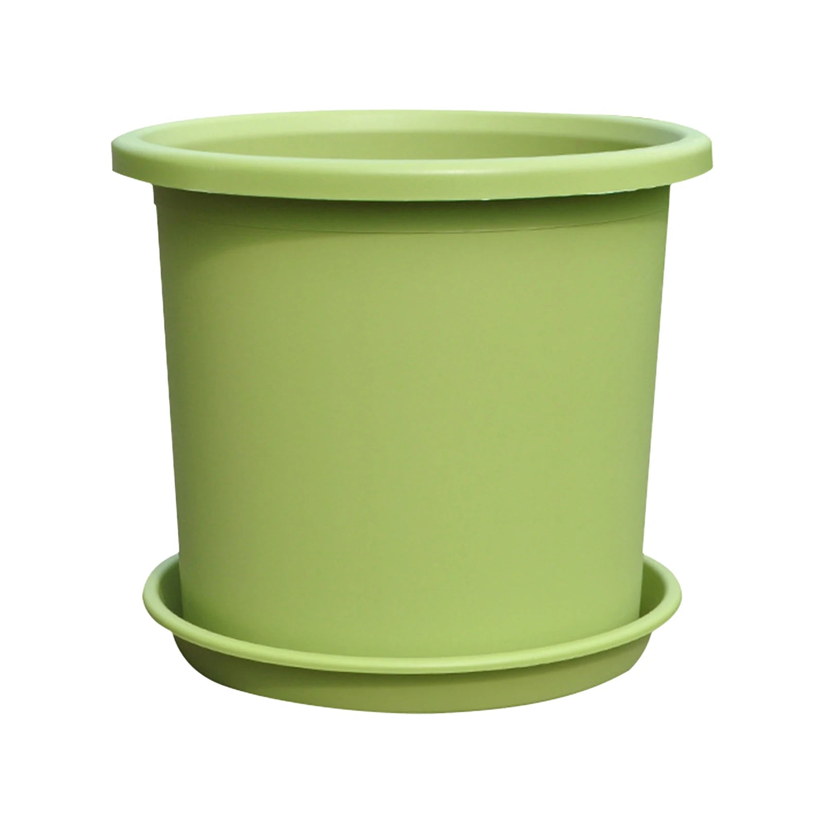 Thickened Resin Flowerpot With Tray Big Vase Rose Hydrangea Planting Pot Home Balcony Decoration Four Seasons Gardening Supplies