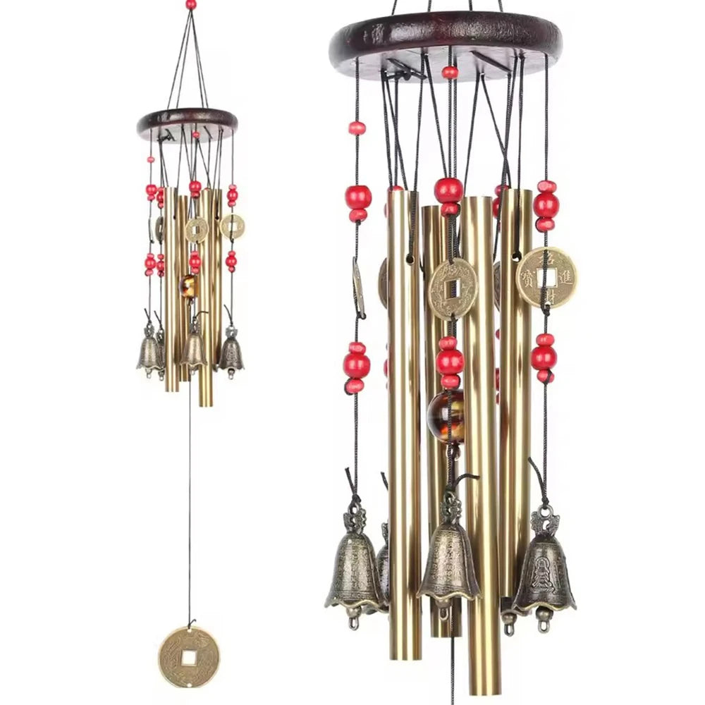 Metal Wind Chime Tubes Bells Good Luck Church Bell Outdoor Garden Home Garden Decor Hanging Wind Chime Decor