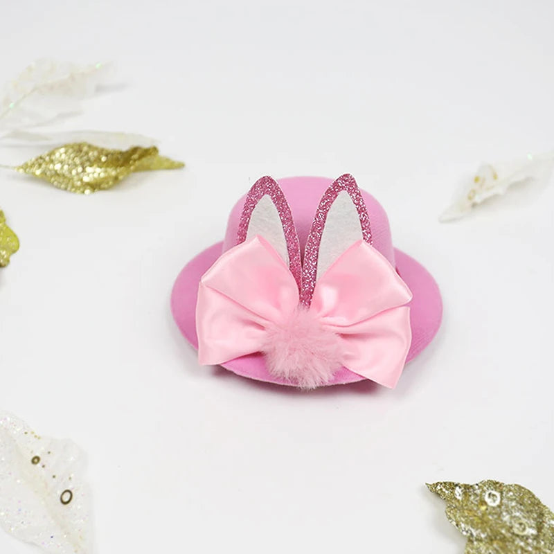 Easter Bunny Ears Headband with Top Hat for Adults and Kids Perfect for Holiday Parties Carnivals and Cosplay Events - Fun