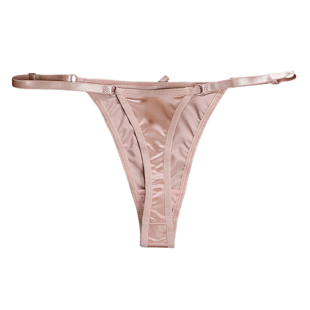 Low-Waisted T-Back Panty Ladies Thong Sexy Underwear Adjustable Thin Strap Seamless Thong For Women Pure Desire Erotic Lingerie