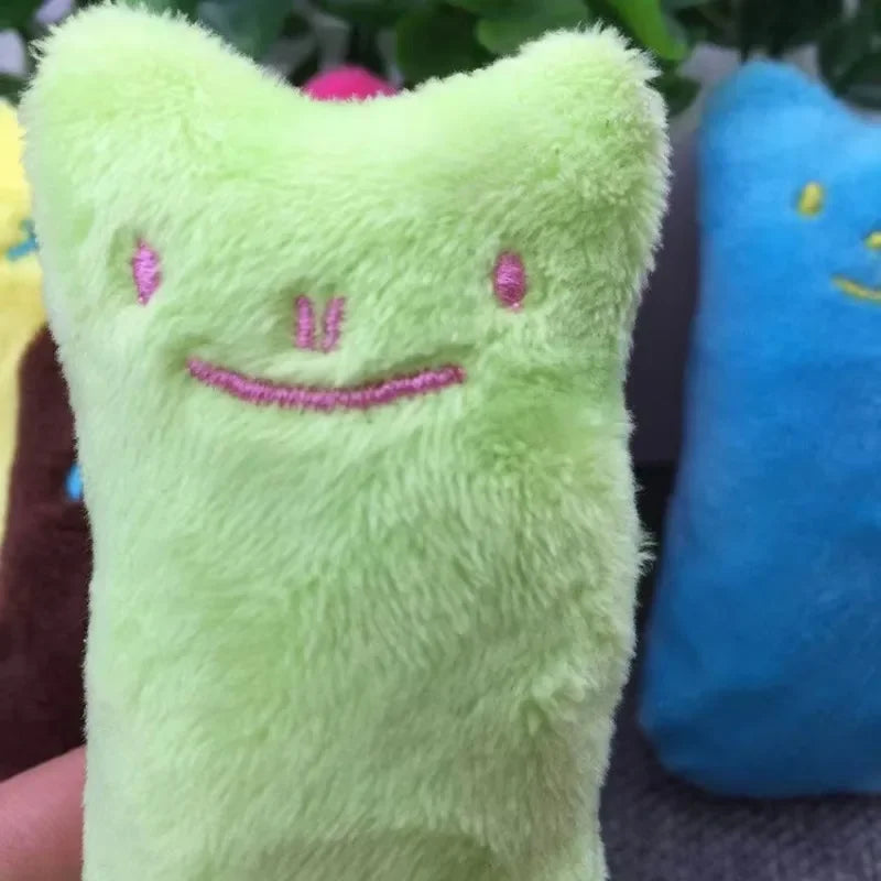 Pet Thumb Expressions Interactive Plush Cat Toy, Paper Chewing Teeth Grinding Anti Bite Toy, Contains Catgrass and Catnip