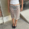 hirigin Women's Fashion Midi Skirts Sequins Lace Trim Low Waist Skirts Summer Fashion Bodycon Skirts Dress Y2K Streetwear