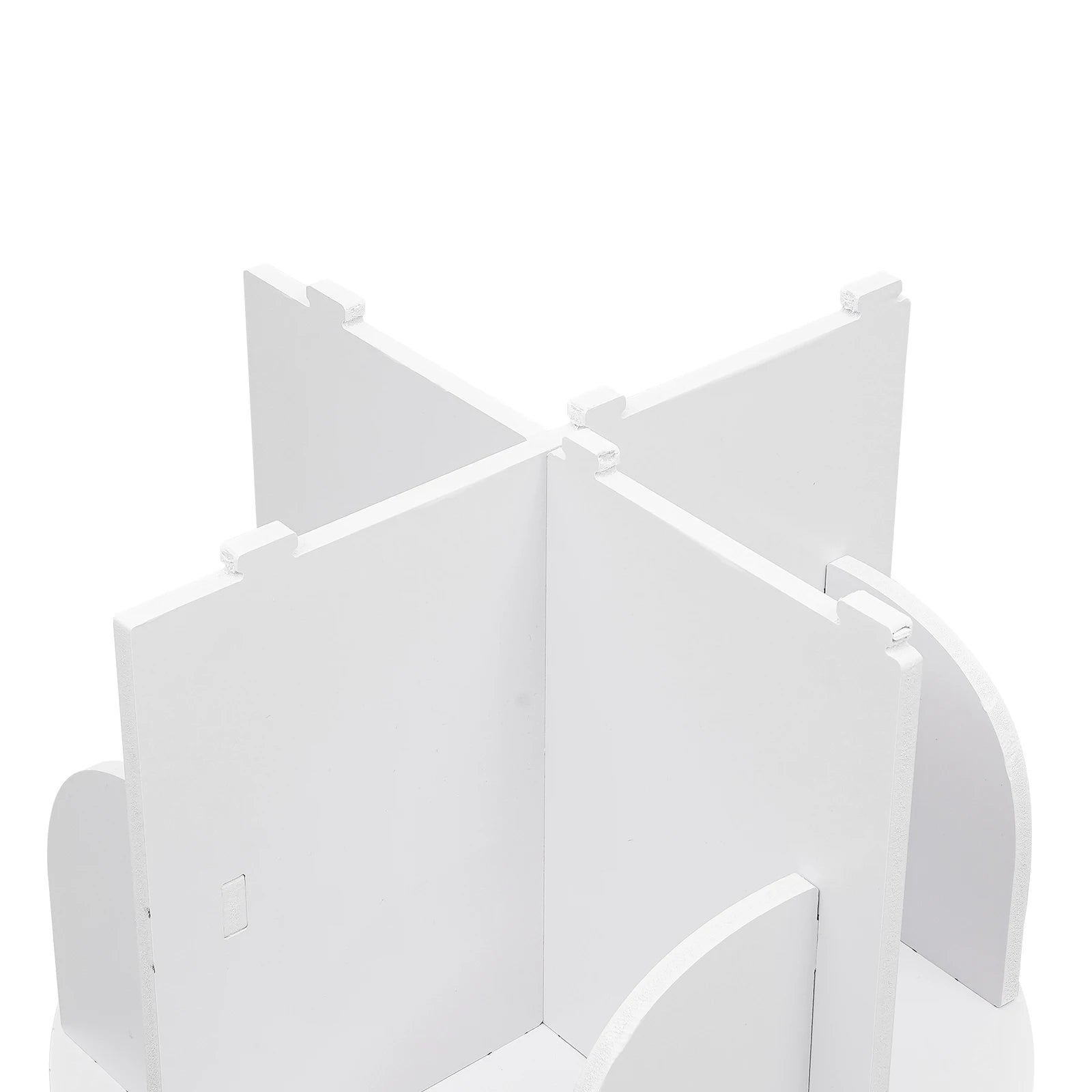 2/4-Tier Wooden Rotatable Bookshelf - 360°Display Floor Standing Storage Rack, White Multifunctional Bookshelf Organizer