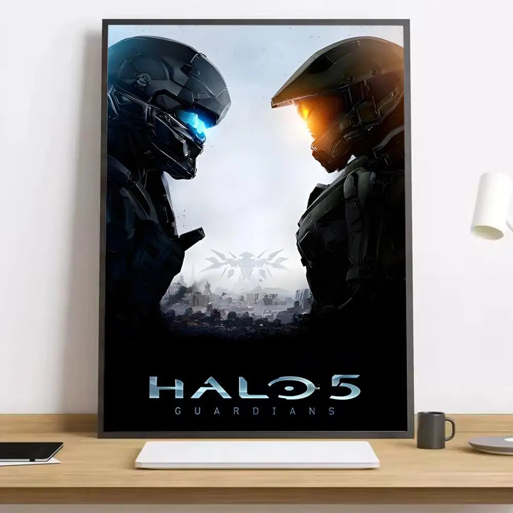 Game H-Halo Cool I-InfiniteS Painting Calligraphy HD Canvas Poster living room bedroom bar aesthetic decoration