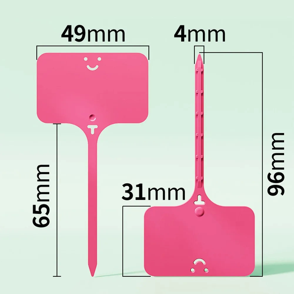 100Pcs T-type Sign Tags Garden Plant Labels Colorful Garden Decoration Name Tag Plastic Waterproof Plastic Marker Tags