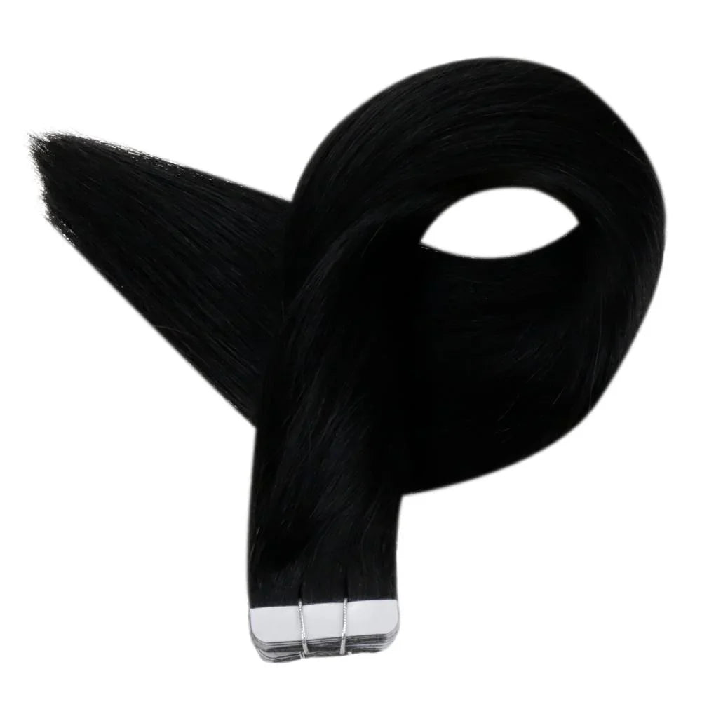 Laavoo Remy Tape in Hair Extension Straight Natural 100% Real Brazilian Hair 12-24inch Remy Skin Weft Tape in Hair Extensions