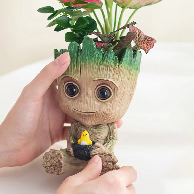Modern Flower Vase Groot Flower Arrangement Home Living Room Decoration Cartoon Vases Ornament Plants Potted Decoration Crafts