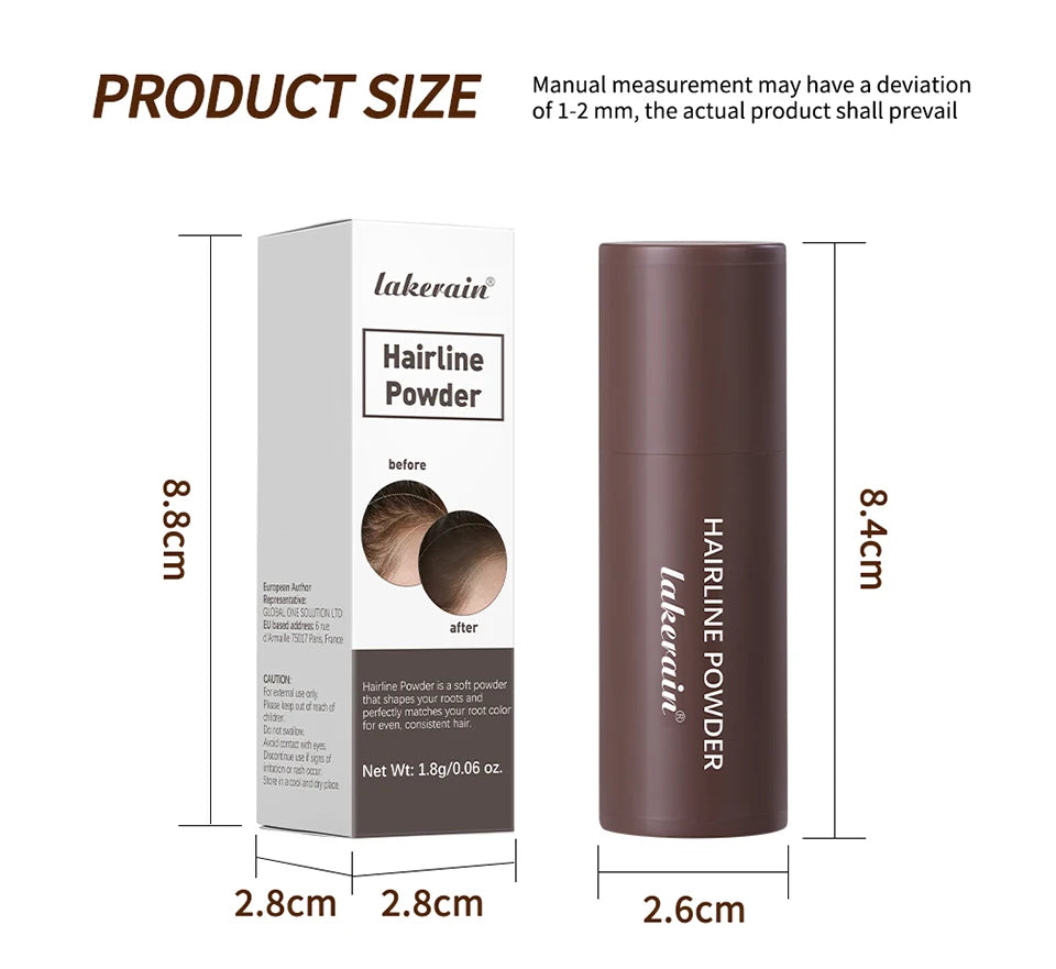 Hairline Powder Long Lasting Shadow Filling Forehead Hair Gaps Waterproof Sweat-proof Fine Powder Natural Color Hairline Makeup