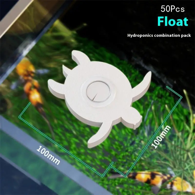 【E】50Pcs Hydroponic Planting Basket Plant Planting Container Floating Turtle Planting Pots Fish Tank Planting Water Plant Cup