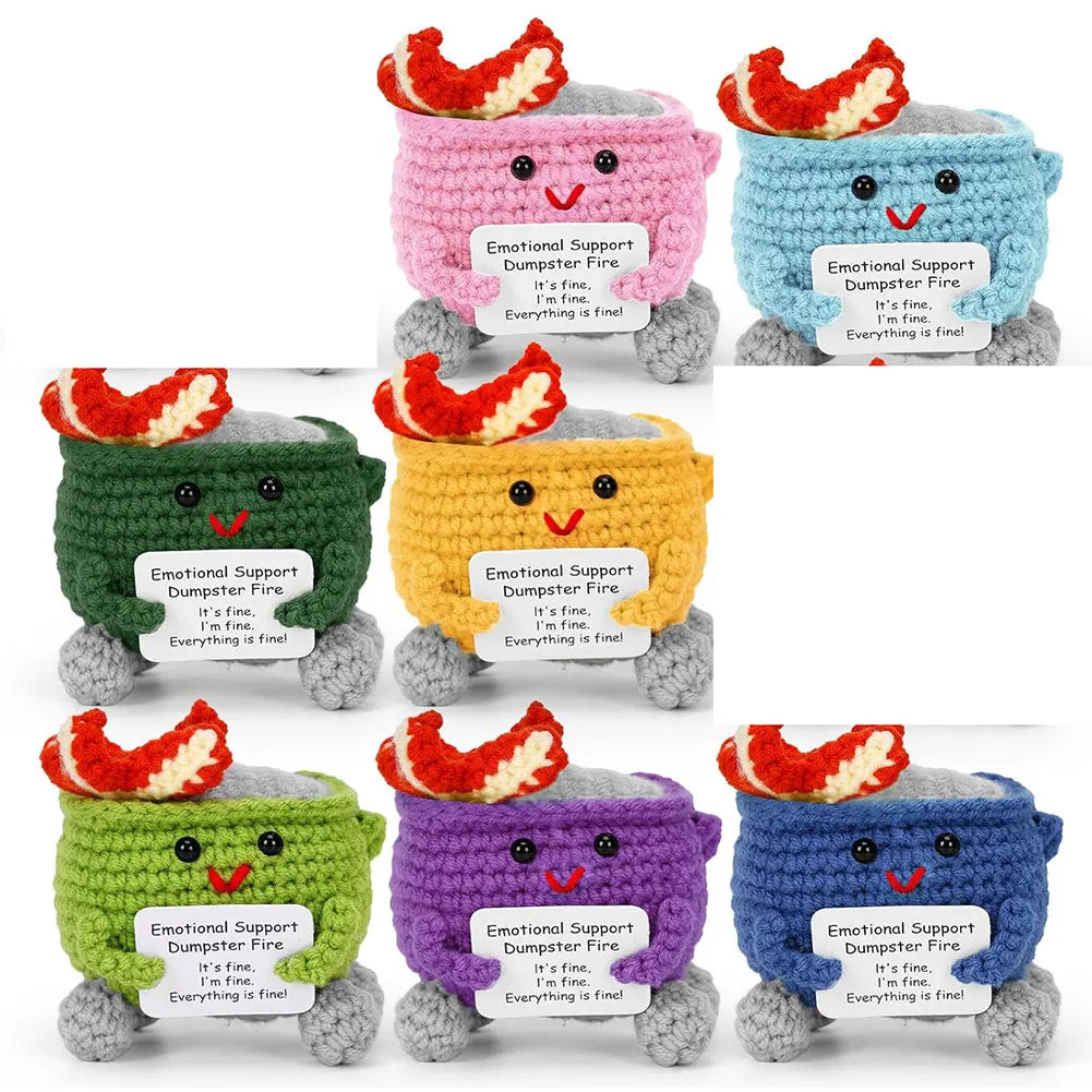 1/7pcs Easter Fun Handmade Emotional Support Doll Gift Crochet Encouragement Crochet Doll Ornament Cute Room Decoration