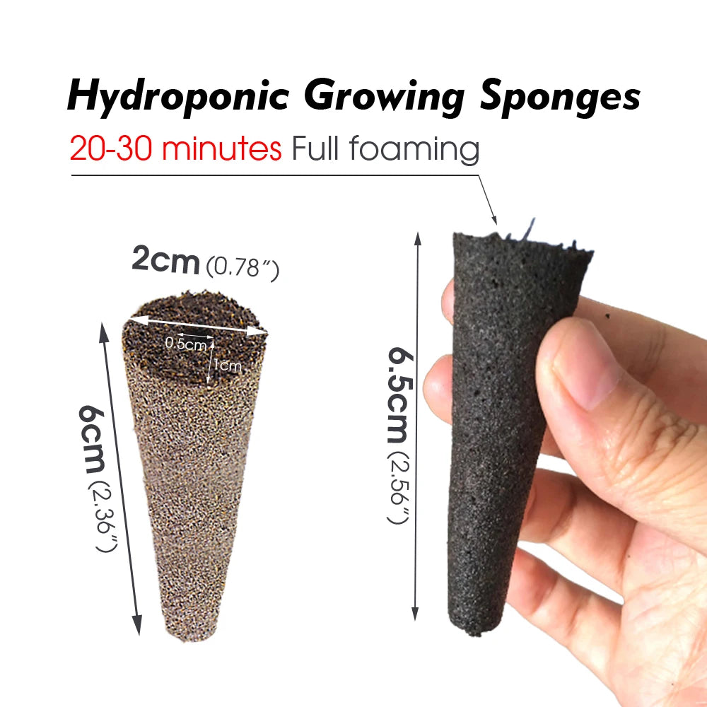 Garden Hydroponic Growing Sponges for Seed Starter Pods Plants Germinate Seedling Container Replacement Rooting Planting Sponge