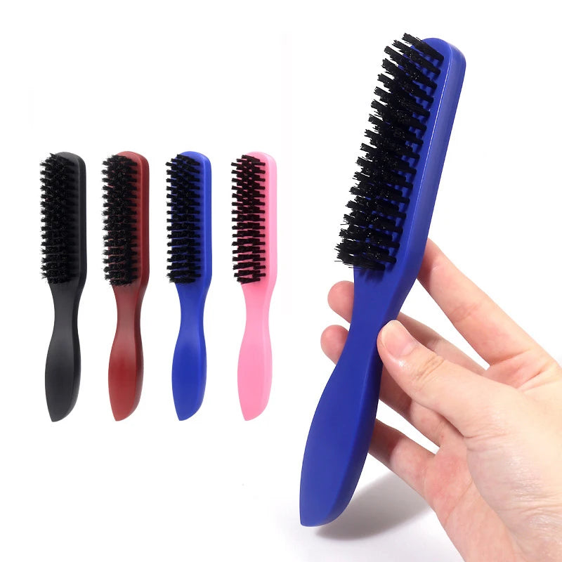 Handle Mane Cleaning Hairdressing Beard Brush Anti static Hairstyling Comb Men's Shaving Tool Special for real hair wigs