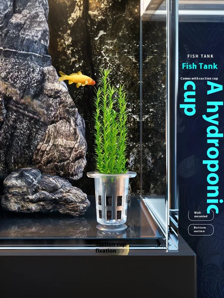 【E】50Pcs Hydroponic Planting Basket Plant Planting Container Floating Turtle Planting Pots Fish Tank Planting Water Plant Cup