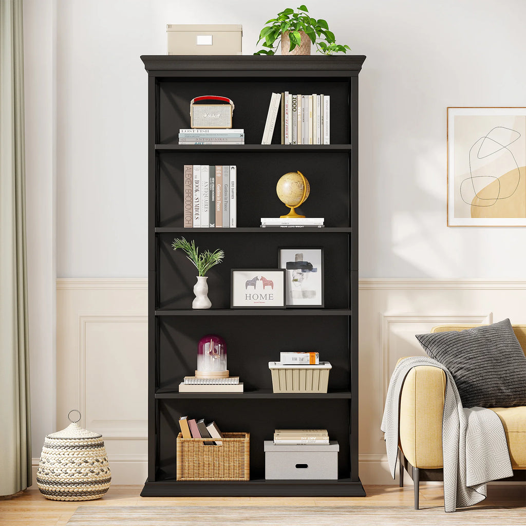 Tribesigns 6-Tier Bookcase, 71 Inches Industrial Bookshelves and Bookcases, Floor Standing 5 Shelf Display Storage Shelves