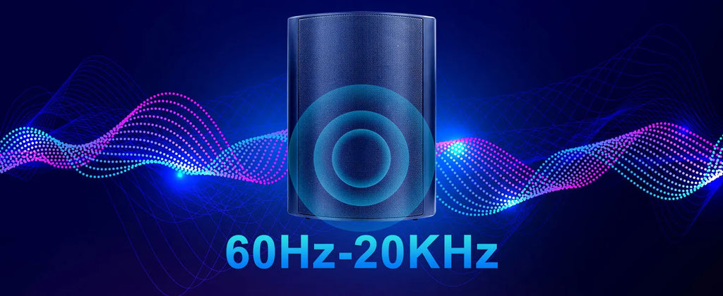 Herdio 2PCS 6.5'' 400W Outdoor Passive Speakers Wired Waterproof With Powerful Bass Wall Mount Speakers For Indoor Patio Covered