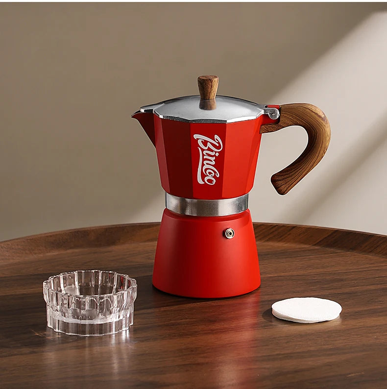 Bincoo Mocha Moka Coffee Pot Aluminum Espresso Maker Italian Coffee Professional Home Barista Accessories Coffee Tools 300ml