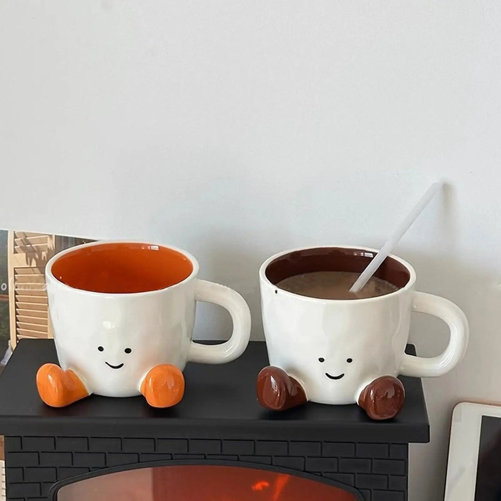 Cute Coffee Mug Adorable Home Kitchen Drinkware Ceramic Coffee Tea Cups for Wine Latte Water Hot Cocoa Cold Hot Drinks