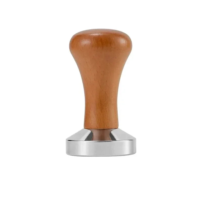 Coffee Powder Press 51/53/58mm High-Quality Wooden Handle with Solid Metal Base  for  Concentrated  Espresso  Durable  Kitchen