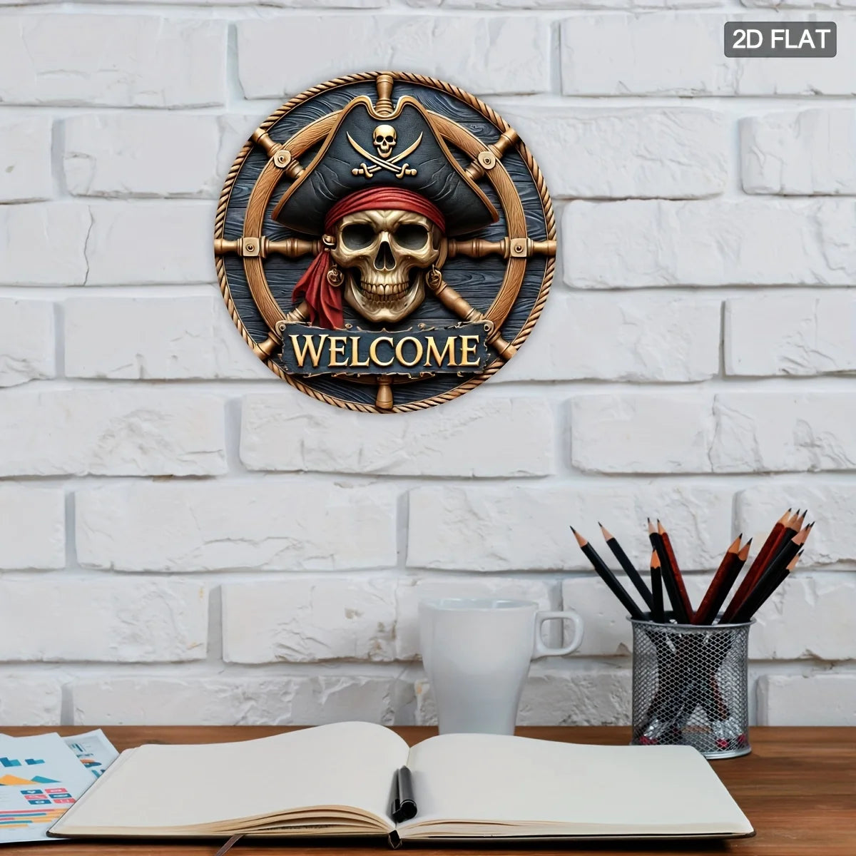 Round logo, wall decoration, suitable for home, bar, seasonal decoration, 2D flat, perfect for room decoration