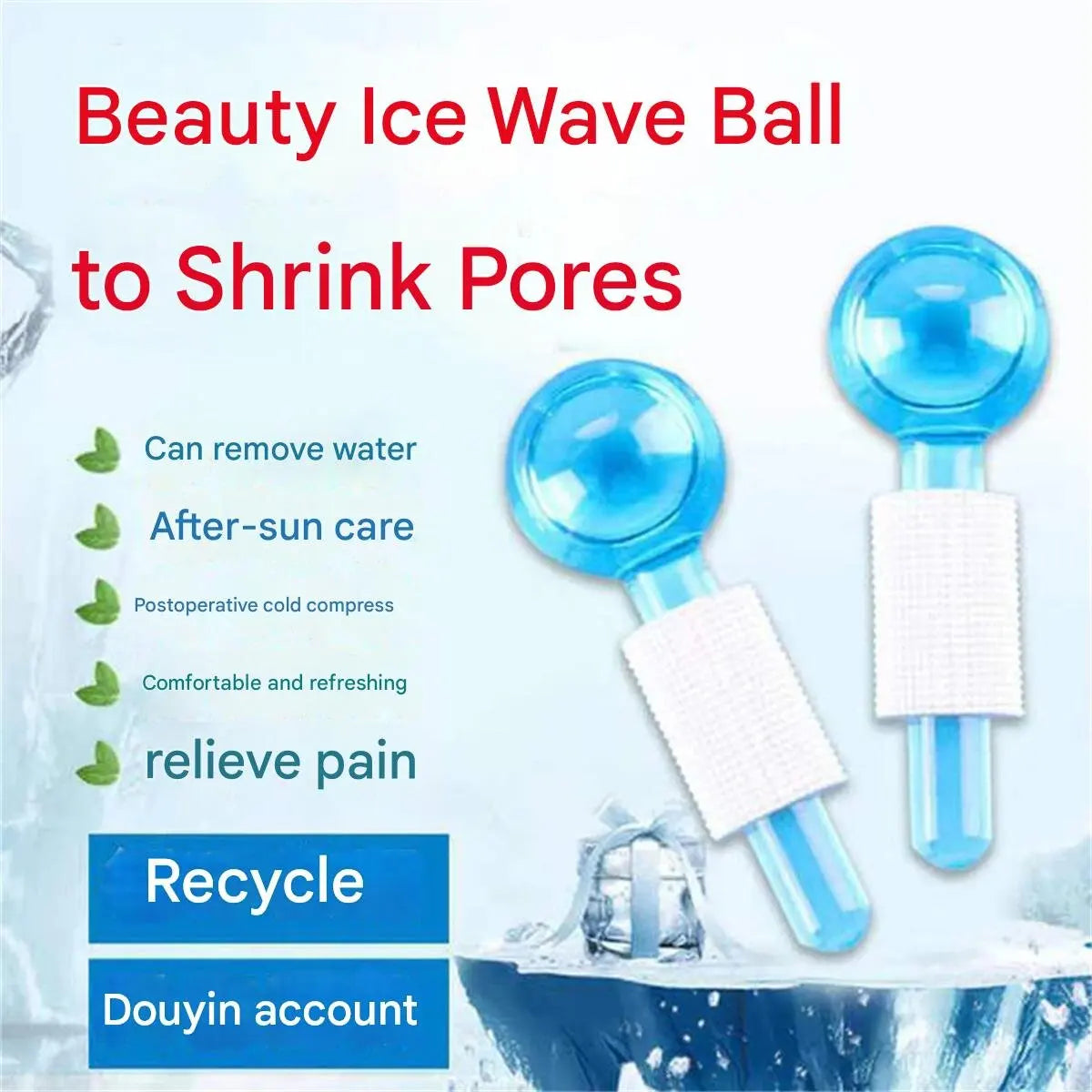 Beauty ice wave ball ice wave beauty ball beauty energy crystal ball home facial massage care ice wave ball
