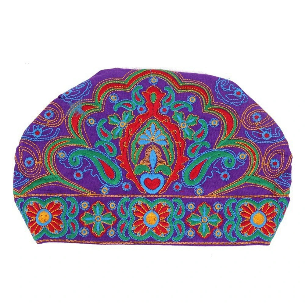 Women Mexican Style Ethnic Vintage Embroidery Flowers Hat Red Print hats for women Beanies Hats