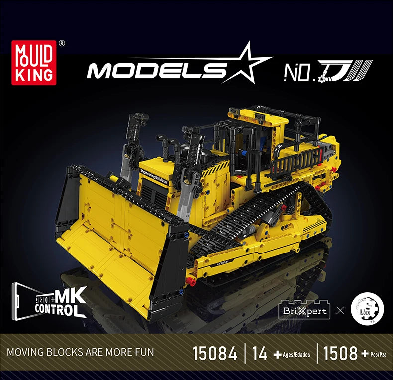 Mould King 15084 Technical Car Toys The APP RC Control D11 Bulldozer Building Block Assembly Truck Brick Set Kids Christmas Gift