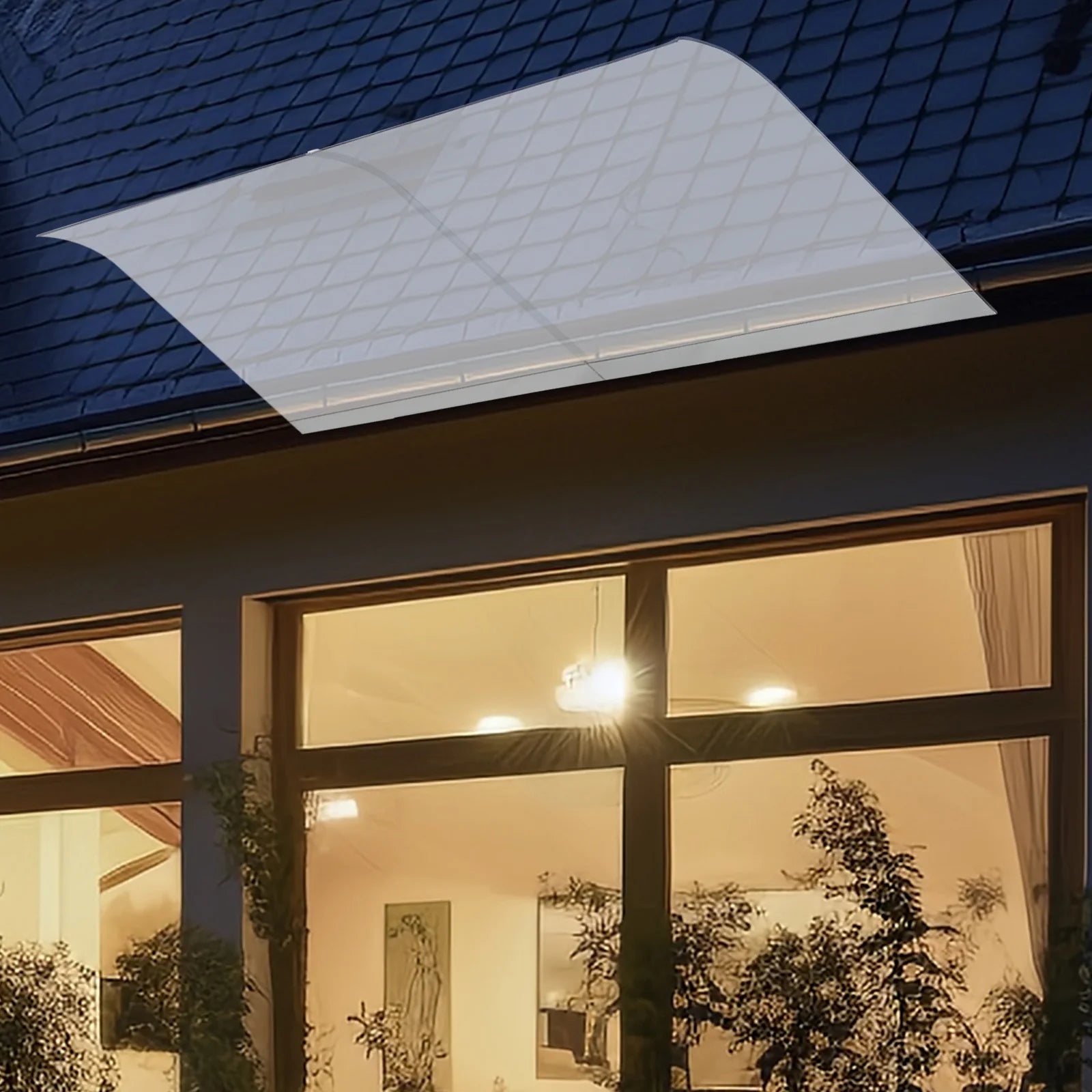 Clear Rain Shelter Cover,PET Rust-Resistant Window Wall Mounted Awning Front Door Canopy,for Entrances,Bike,Gazebos,Balcony
