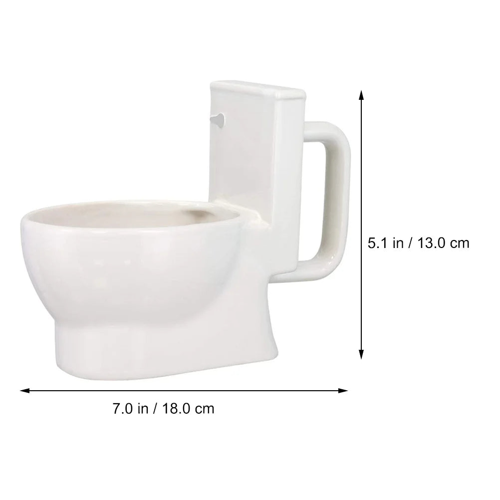 Toilet Coffee Mug Funny Ceramic Water Bottle Novelty Beer Cup Home Office Use Cartoon Design Easy Clean Polished