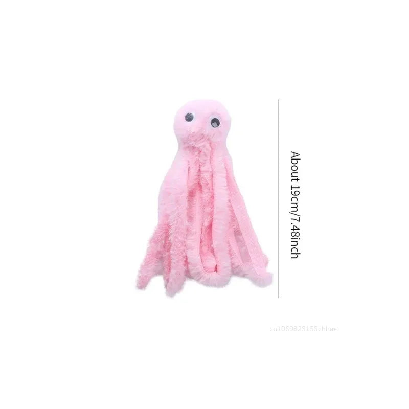 Pet Plush Toy Cat Catnip Octopus Shape Toy Bite Resistant Interactive Pet Cat Plaything Dog Teeth Cleaning Chew Toy Pet Supplies