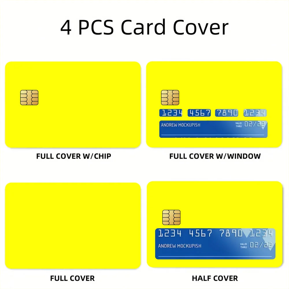 Cool Cartoon P-Pokemon L-Lucario Film Skin Cover Credit Card Stickers 4PCS Debit Front Decoration Bank Bus Pass Waterproof