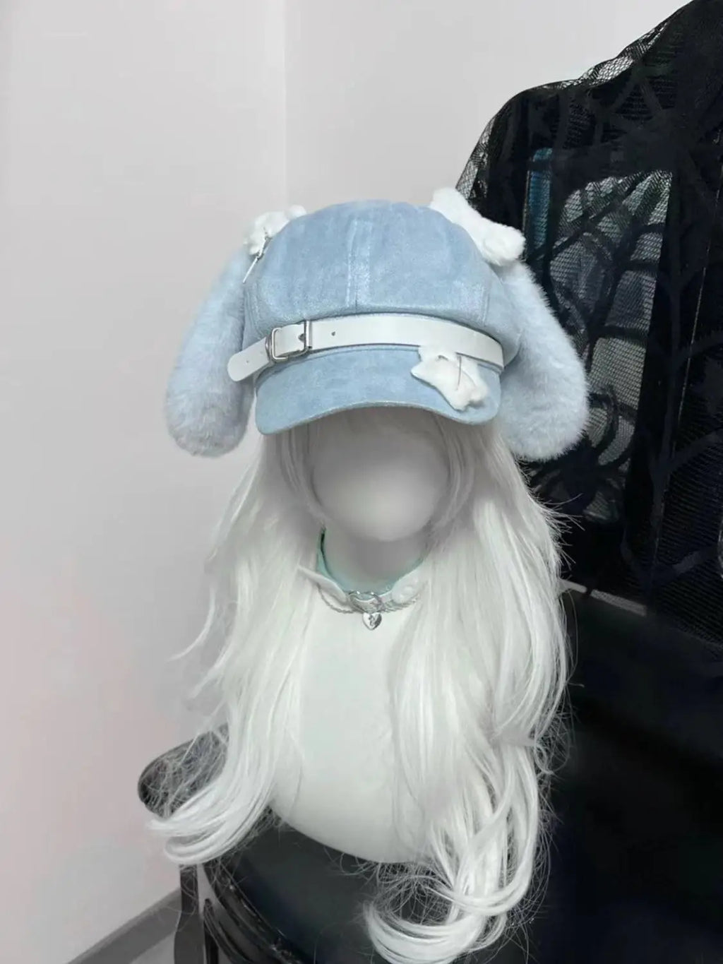 Women's Kawaii Hat Sweet Style New Fashion Cap Grey Dog Eared Cap Subculture Beret Cute Individualistic Embodying Otaku Culture