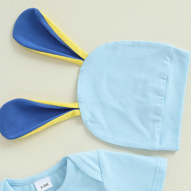 Baby Girl Easter Outfits Floral Print Sleeveless Romper with Ruffle Shorts and Headband 3 Pcs Set for Toddler Girls