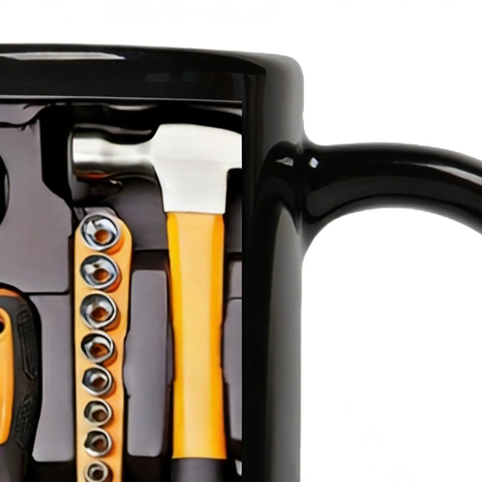 Funny Coffee Mug Toolbox Design Wrench Pattern Mechanic Water Cup Ceramic Sturdy Mechanic Mug Auto/Car Mechanic Gift