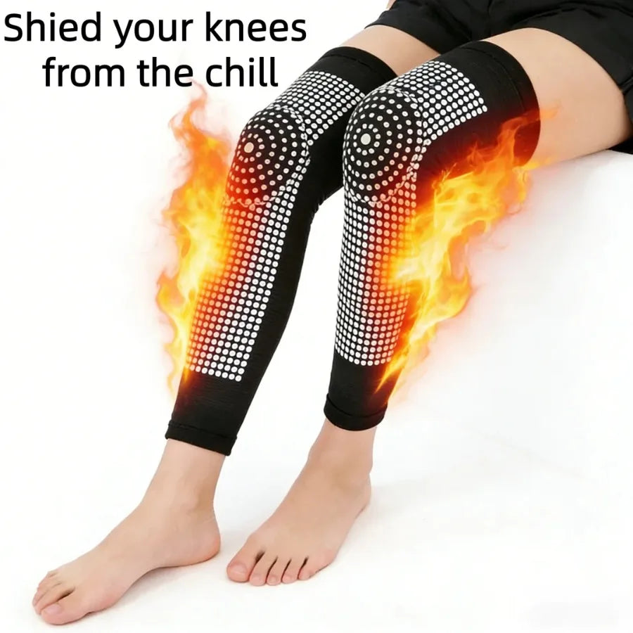 Pair of Self-Heating Knee Braces Latex Warm Knee Support with Moxa Warmth for Comfort & Daily Home Use Joint Protection