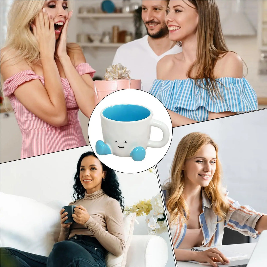 Cute Coffee Mug Adorable Home Kitchen Drinkware Ceramic Coffee Tea Cups for Wine Latte Water Hot Cocoa Cold Hot Drinks