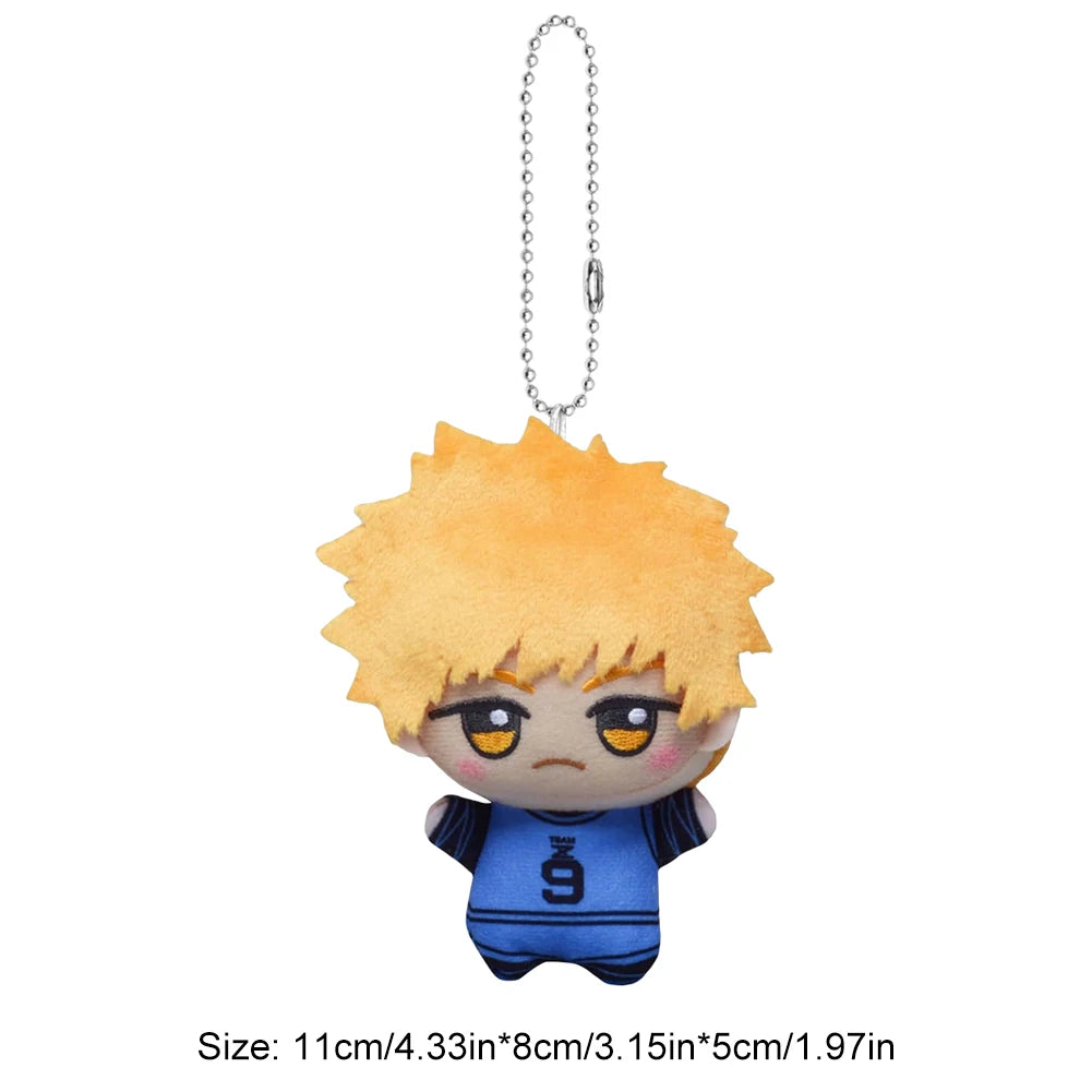 11cm Blue Lock Plush Toy Pendant Seishiro Nagi Isagi Yoichi Chigiri Bachira Meguru Mikage Reo Rin Itoshi Backpack Keychain Gift
