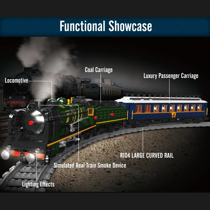 Mould King 12025 Technical Train Toys The Motorized French Railways SNCF 231 Steam Locomotive Building Block Kids Christmas Gift