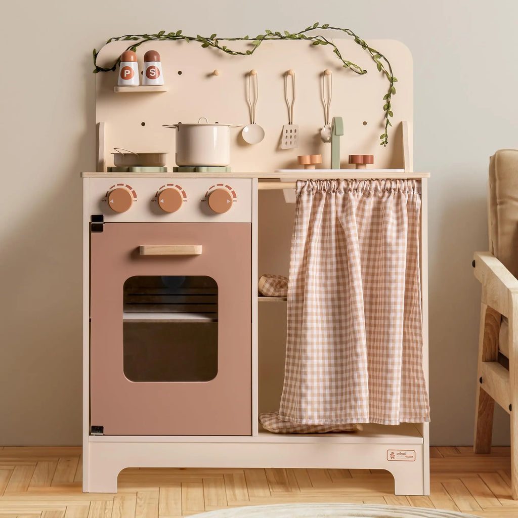 ROBOTIME ROBUD Play Kitchen Wooden Pretend Play Refrigerator Accessories Set for Boys Girls Children Ages 3+