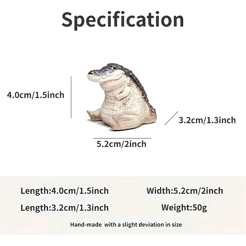 1PC Boutique Purple Sand Tea Petting Little Crocodile Tea Pet Ornaments Handmade Tea Ceremony Tea Play Financial TeaTable Gift