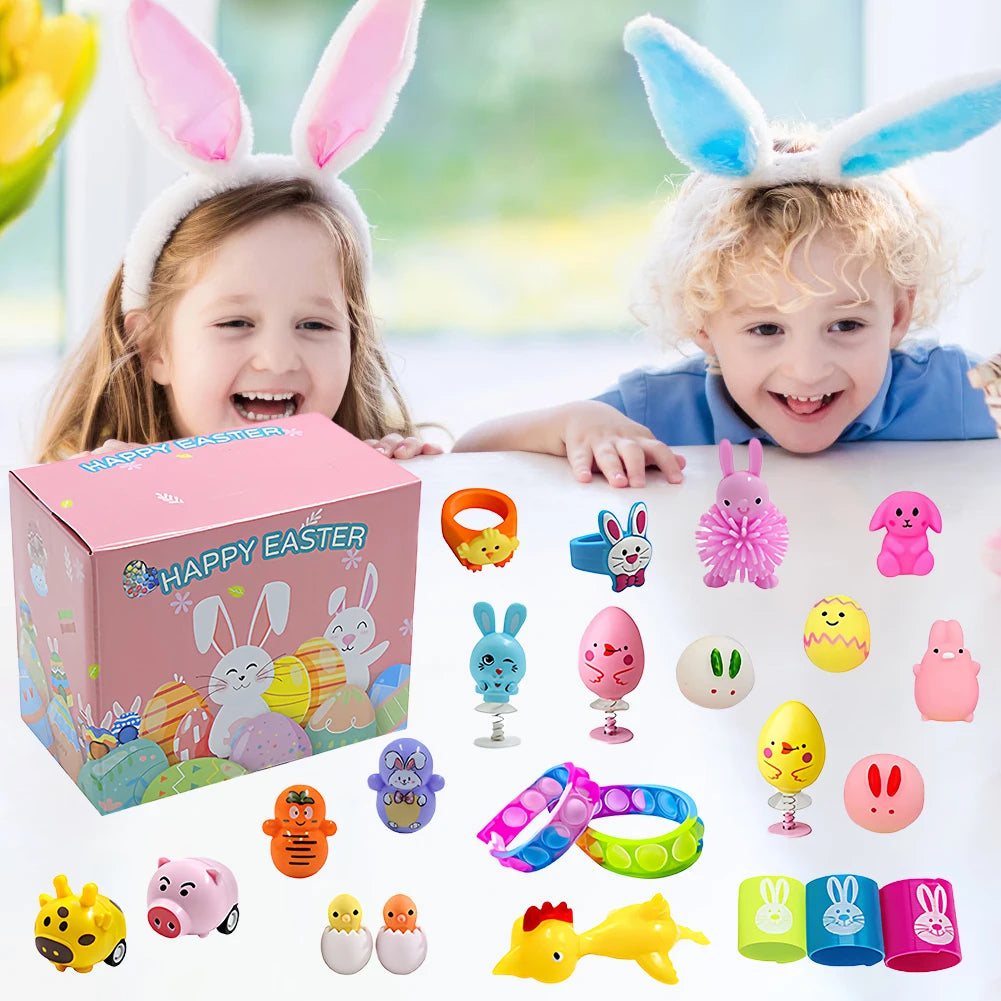 120Pcs Prefilled Easter Eggs Easter Egg Fillers with Assorted Toys Filled Easter Egg Gift Funny for 3 4 5 6 7 8 Year