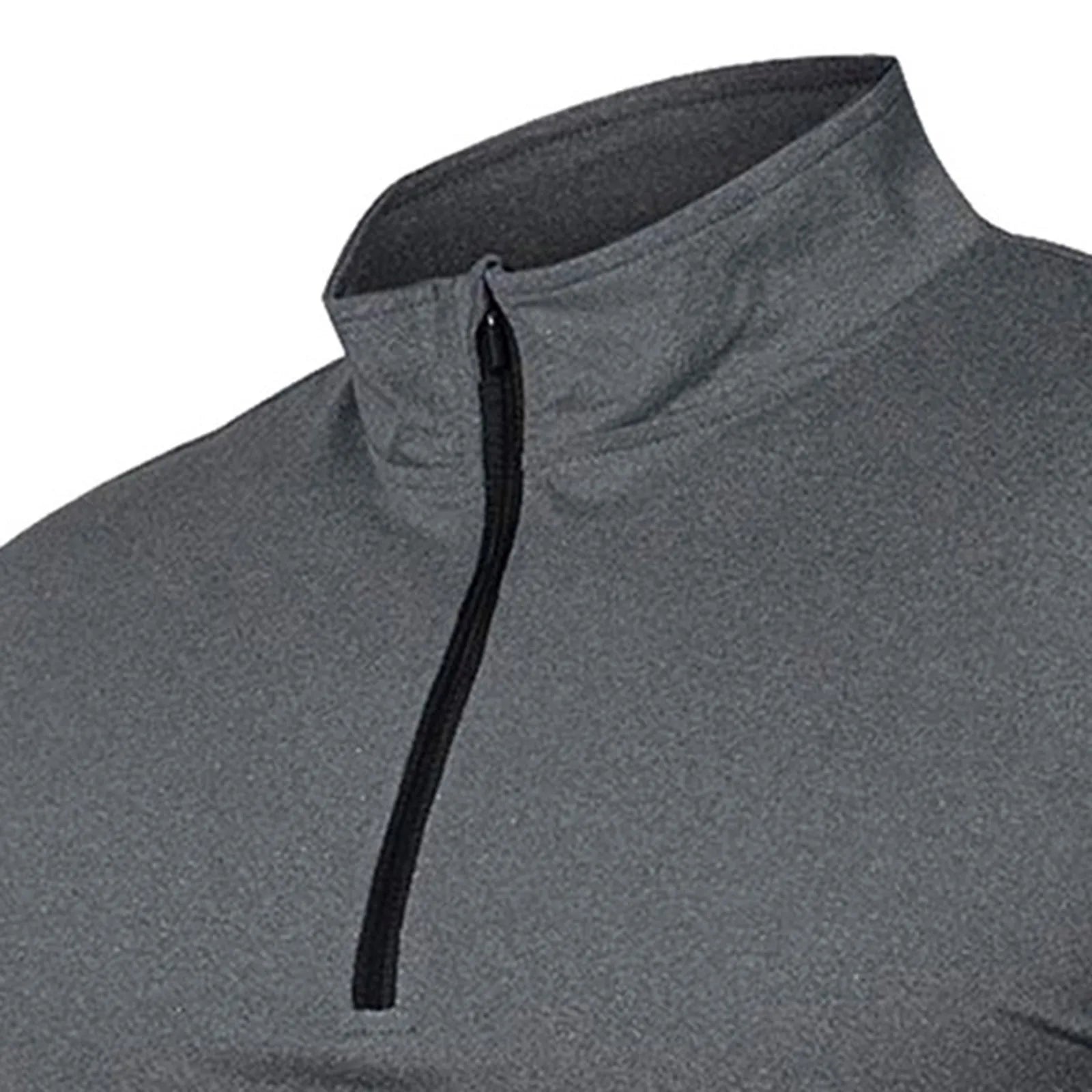 Men'S Active Sports Shirts Soild Quarter Zip Long Sleeve Running Pullover Tops Outdoor Sweatshirt Summer Breathable Shirt