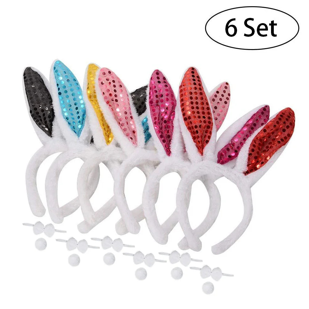 Easter Ear Headband Three Piece Set 6pcs