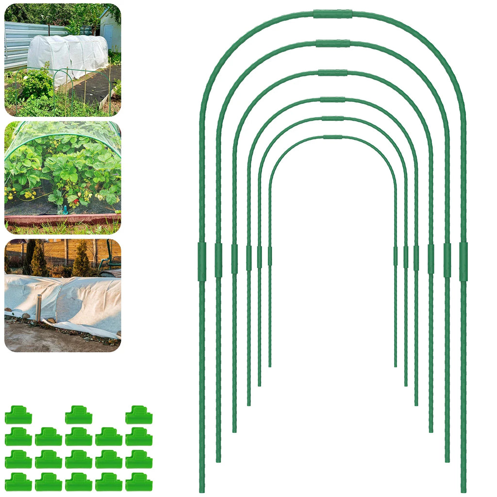 12 Set Steel Greenhouse Plant Hoops Durable Reusable DIY Seedling Arch Shed Bracket for Garden Vegetable Grow Tunnel Support New