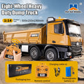 HUINA 1536 RC Dump Truck 1:14 8WD Large Alloy Remote Control Engineering Eight Wheel Heavy-Duty Dump Truck Model Boys Gifts