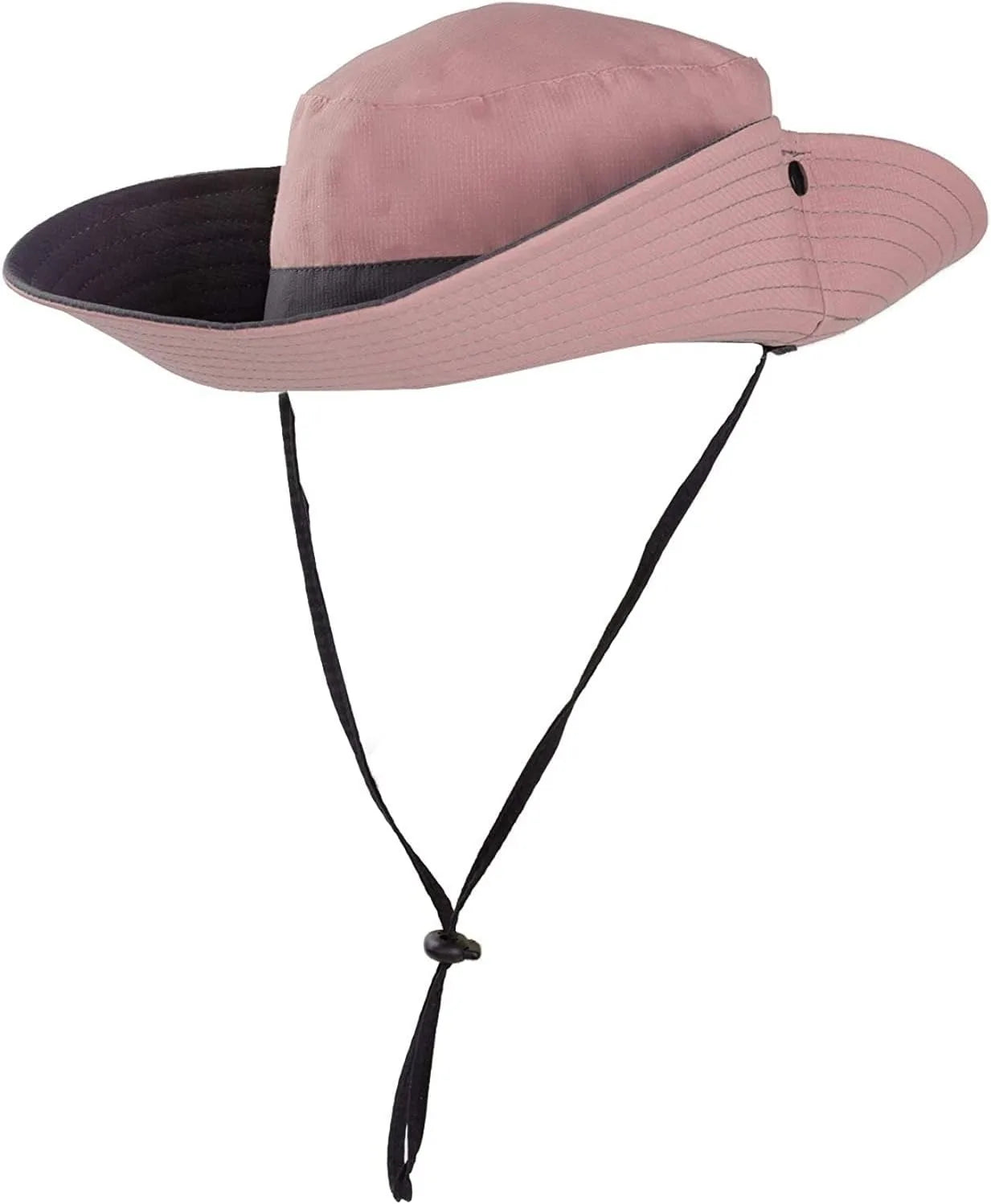 Ponytail Sun Bucket Hats for Women UV Protection Foldable Mesh Wide Brim Hiking Beach Fishing Summer Safari