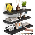 Floating Wall Shelves Rustic Wood for Bathroom Bedroom Living Room Kitchen Hanging Shelf for Books Storage Room Decor 22lbs Cap