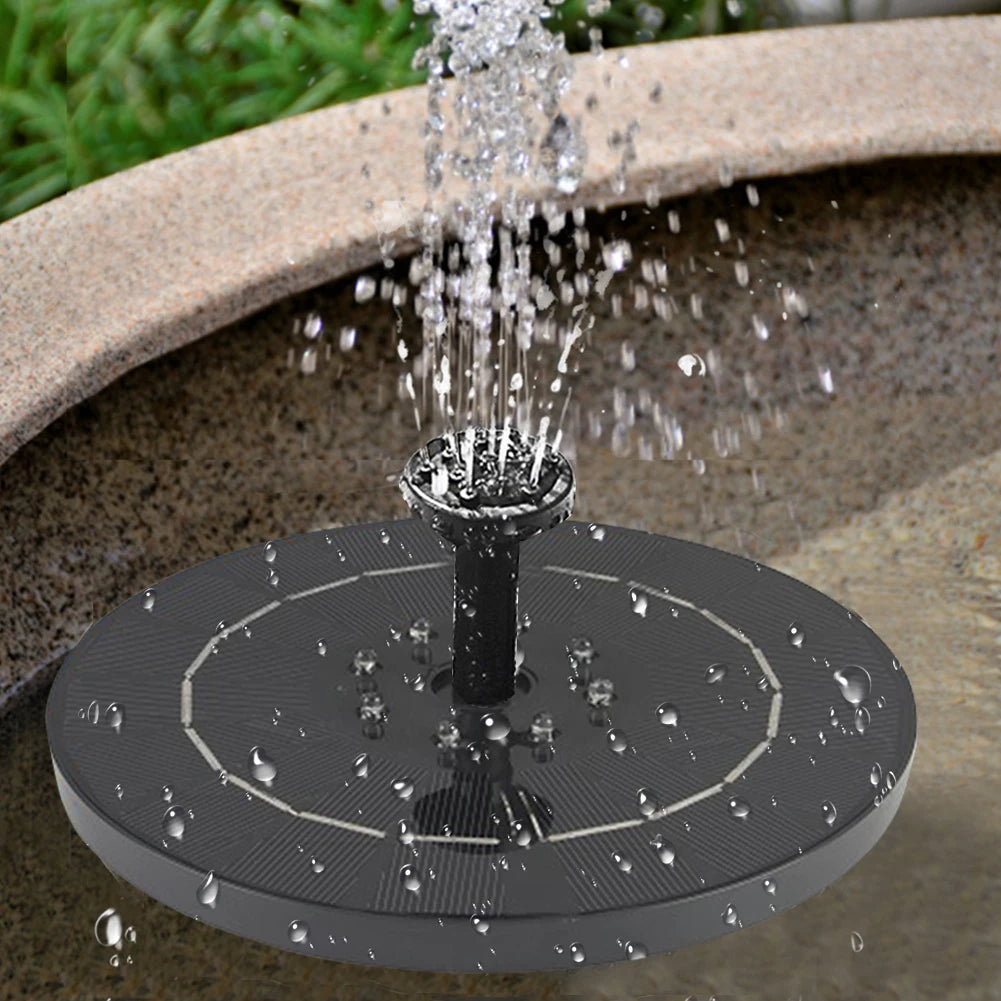 Solar Floating Fountain Bird Baths Water Fountain Outdoor Solar Panel Water Pump Pool Pond Floating Decoration Garden Waterfall